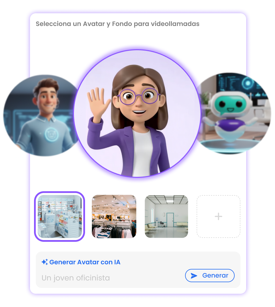 Personalización agente IA Tina avatares marca empresa Perú